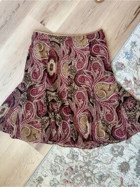 90s Fairy Boho Paisley Midi Skirt